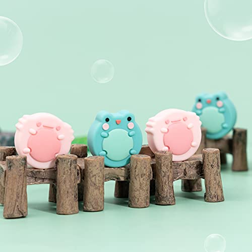 Geekshare Cute Animal Theme Silicone Joycon Thumb Grip Caps,Compatible With Nintendo Switch / Oled / Switch Lite,4Pcs -- Frog & Axolotl #TOP4