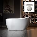 WOODBRIDGE BTA1507-B/N-Drain &O BATHTUB, With Brushed Nickel Drian