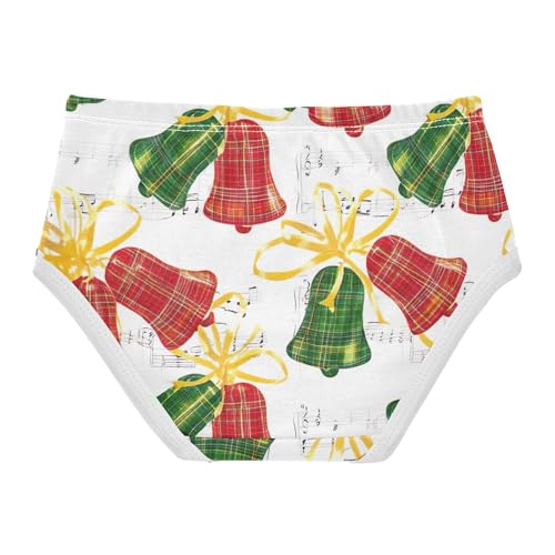 Artistic Toddlers Underwear Floral 2t Cotton Girl Panties Cute Christmas Red Green Bells Xmas Briefs Underpants2
