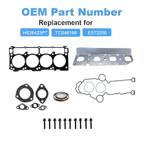 Image of Full Cylinder Gasket Set with Head Bolts Compatible with Dodge Challenger Charger Durango /Chrysler 300 / Ram 1500 2500 3500 / Grand Cherokee 5.7L V8 Replacement for HS26423PT TCS46169 ES72200