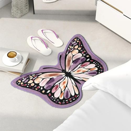 Tapete decorativo suave y delgado en forma de mariposa miniatura 4