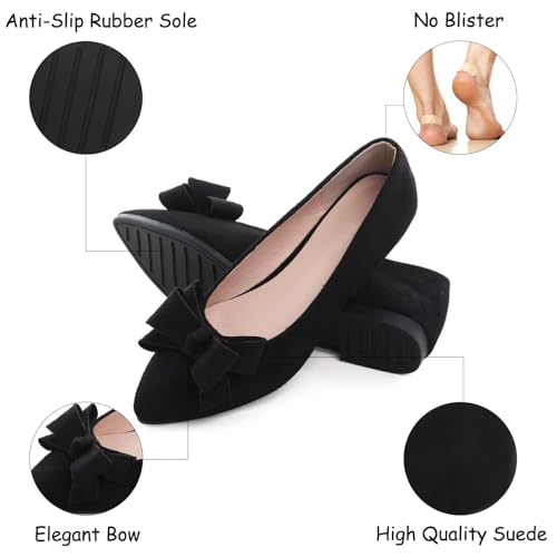 Image of SAILING LU Women's Bow-Knot Pointed Toe Ballet Flats