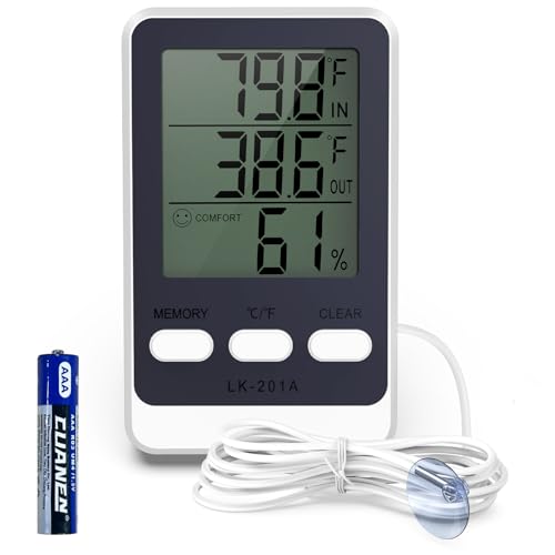 JXTZ Refrigerator Thermometer with External Sensor