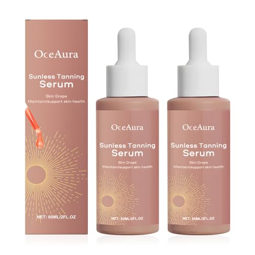 2 Stück Tanning Drops, Sonnenlose Bräunungstropfen, um auf natürliche Weise zu steigern, Natürlich Wirkende & Langanhaltende Bräune, um Eine Individuelle Gesichtsbräune zu Erhalten