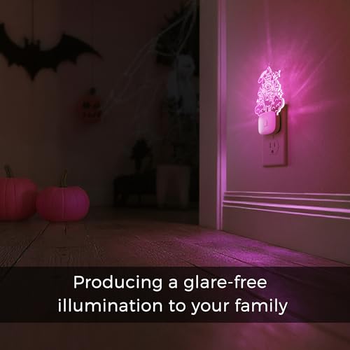 Image of L LOHAS LED Night Lights for Kids, Acrylic Carved Castle Design | 8-Color Changing, Dusk to Dawn Sensor, Plug in Kids Night Lights for Baby, Girls Bedroom, 1 Pack