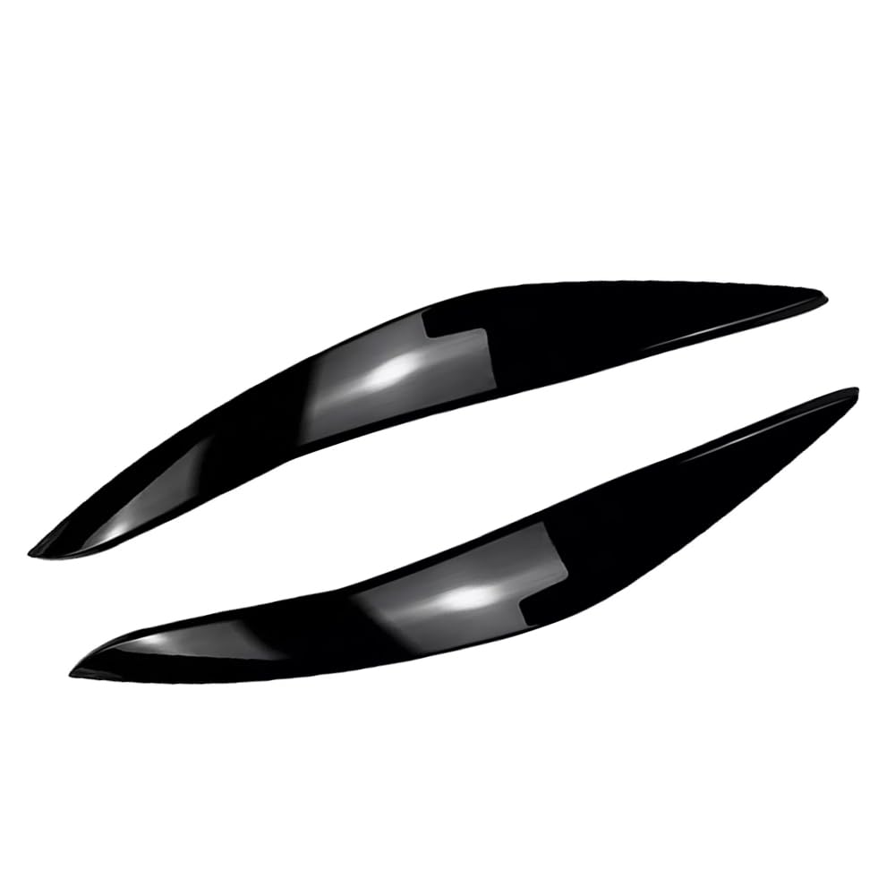 Scheinwerfer-Augendeckel, glänzend schwarz, Auto-Scheinwerfer-Augenbrauen, 2 Stück, Augenbrauenabdeckungen, Augenlidabdeckungen, kompatibel mit BMW 5er-Serie F10 F11 2011–2014