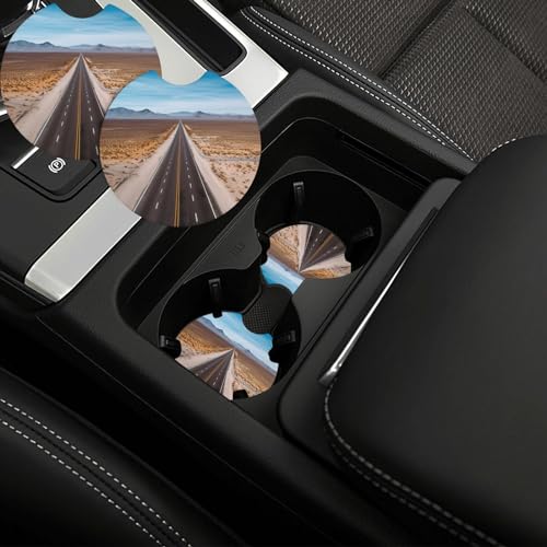 Portavasos para carro 2 unidades negro universal de neopreno miniatura 1