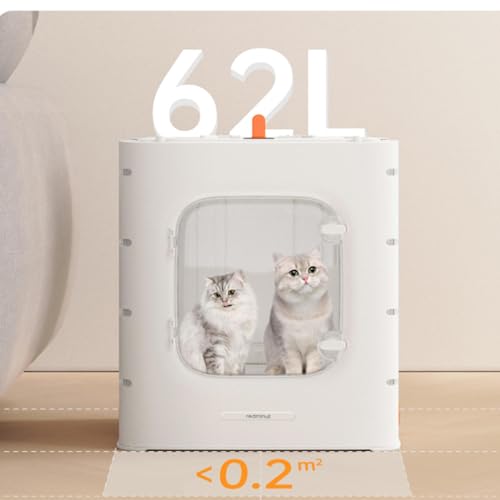 Secador de alta velocidade para cães de grande capacidade de 62 l, controle inteligente de temperatu