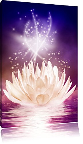 nénuphar Abstrait Photo sur Toile |Taille: 80x60 cm| Peinture Murale | Art Print | prêt Couvert