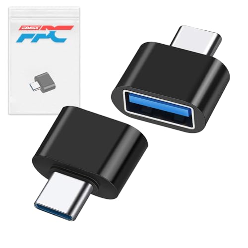 Black Type C To USB Adapter 3.0 USB-C 3.1 Male OTG A Female Data Connector Converter, Compatible with iPad Air 4th Gen, iPad Mini 6th gen, iPad Pro, iPhone 17, iPhone 16, iPhone 15