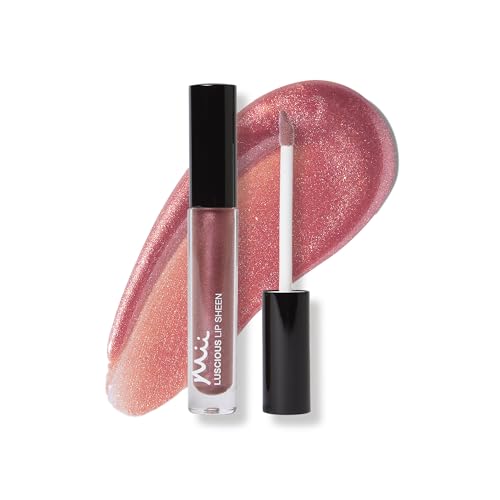 Mii Cosmetics Luscious Lip Sheen Lip Gloss | Nourishing Non-Sticky Lipgloss | Full Colour Coverage & Endless Glossy Shine | Blush Nude with Pink Shimmer | Minx