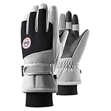 YOFDAL 1 Par Guantes de esquí de invierno para hombre, deportes al（Gris Claro）