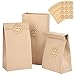UNIDEAL 120X Bolsas de Papel Kraft Bolsas de Regalo Marrón Bolsas Kraft Bolsa de Regalo de Fondo Plano Kraft Bolsa de Papel de Alimentos para Pan, Chuches, Bocadillos,17x9x5.5cm