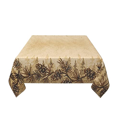 Nappe carrée pomme de pin pour protéger et décorer la table - 8