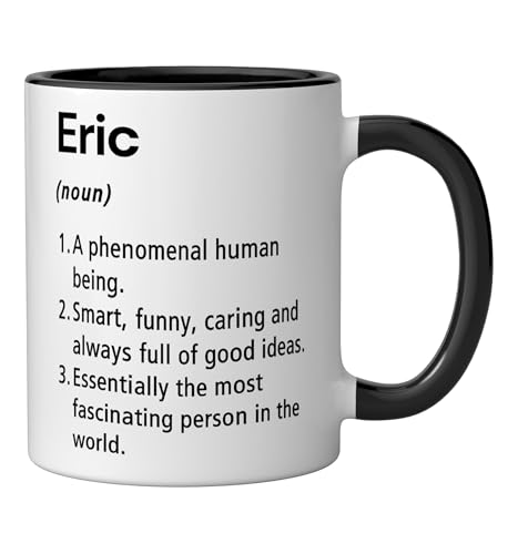 Taza de Cerámica Eric Name Definition Negro/Blanco miniatura 2