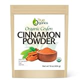 True Organic Ceylon Cinnamon Powder, 1 Pound Bulk Bag, Certified Organic, USDA & Kosher Certified, N