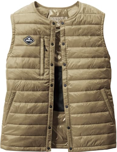 バートル 秋冬 ダウンベスト(ユニセックス)3254 S-XXL 単品 ※サーモクラフト別売 丸洗い可能 ホームランドリー仕様 撥水加工 作業服 作業着 防寒 BURTLE<005-3254-ス>(26-ライトキャメル L)