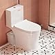 750W Zerhackertoilette System für den Keller, einteiliges Up Flush-WC mit vollem Rand und Pumpe, Kupfermotorpumpe, verstopfungsfreies Edelstahl-Mahlgehäuse, leiser Betrieb, 36/360 Fuß Hebepumpe