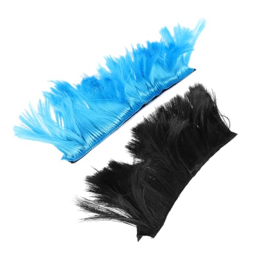 Peluca Mohawk BESPORTBLE para cascos de moto y ciclismo con dos piezas de decoracion sintetica