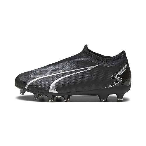 PUMA Ultra Match LL FG/AG JR, Zapatillas de fútbol, Black-Asphalt, 37.5 EU
