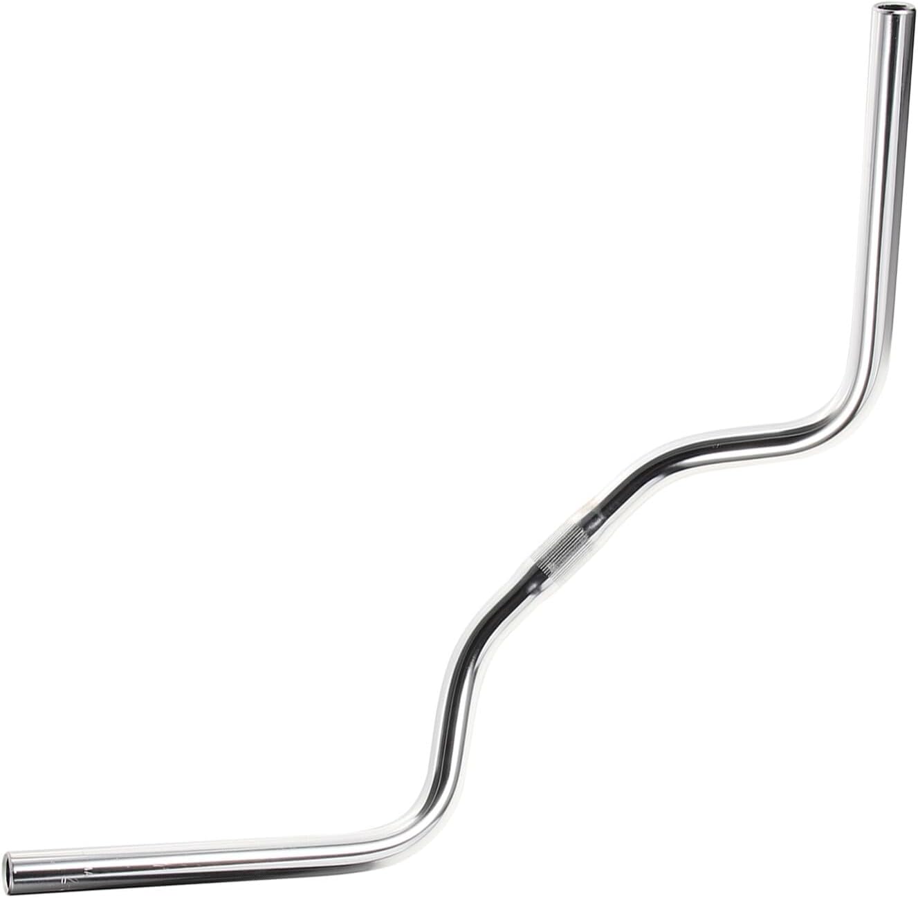 Zerodeko Aluminum Alloy Bike Riser Handlebars for Mountain and Road Bikes, Fixed Gear Bicycle Replacement Part, Silver Cycling Handlebar Booster for Outdoor Riding