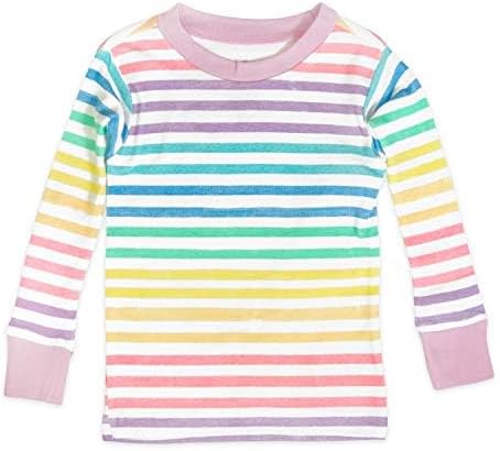 Miniatura 4 de HonestBaby Pijama de 2 piezas para dormir, 100% algodón orgánico, para bebés, niños pequeños, niñas