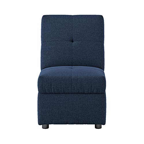 Lexicon Meredith Tufted Fabric Convertible Storage Ottoman (Chair), 40.5" W, Blue #TOP3