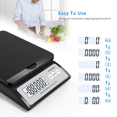 Báscula Postal Digital 30kg con Tapa Removible y Display LCD miniatura 6