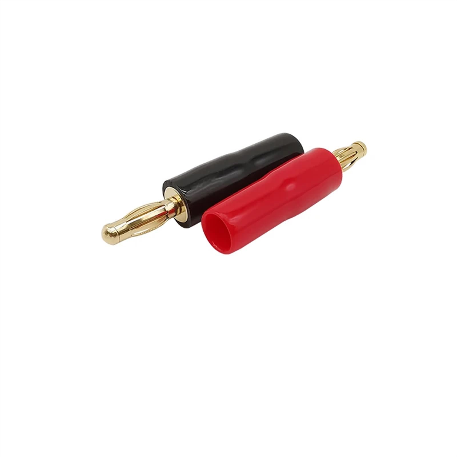5 paia di connettori a banana da 4 mm, cavo per altoparlante, blocco a vite senza saldatura, spine maschio a banana da 4 mm con custodia isolante rossa e nera