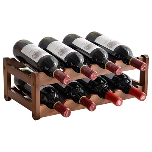 RUIQINQI Wine Rack Countertop, 8 Bottle Wine Racks for Wine