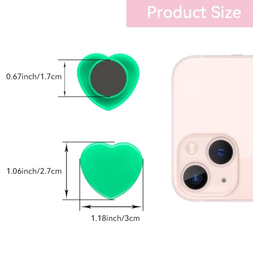 ZDZBLX Fridge Magnets, 30 Pack Strong Magnet, Mini Cute Heart-Shaped Green Magnets for Whiteboard Notice Board, Crafts - Image 3
