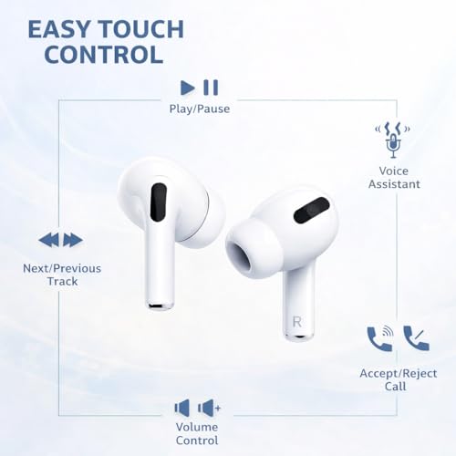 Image of Revees Clive Ultra Wireless Bluetooth Earbuds with Spatial Audio, USB-C Charging Case, 30H Battery Backup, Sweat & Water Resistant, White