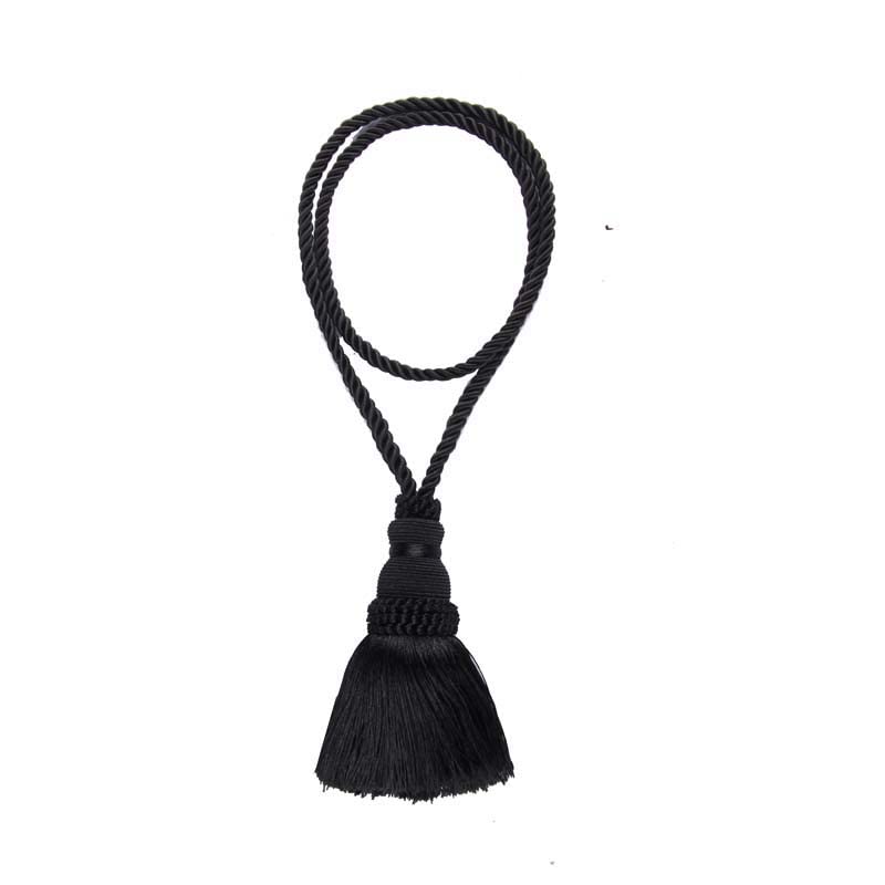 embrasses de Rideaux 1 Attache-Rideaux à Pompon, Accessoire décoratif for la Maison(Black)