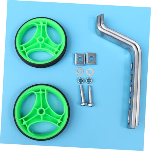 Conjunto de Ruedas de Entrenamiento para Bicicleta ibasenice, 12-20 Pulgadas, Ruedas Auxiliares Silenciosas con Luz Intermitente y Soporte Verde, Estabilizadores de Equilibrio para Niños y Aprendizaje de Bicicleta miniatura 7