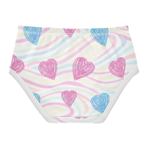Pattern Toddler Girls Underwear 2t Cotton Girl Panties Cute Blue Pink Hearts Briefs Undies Kids2