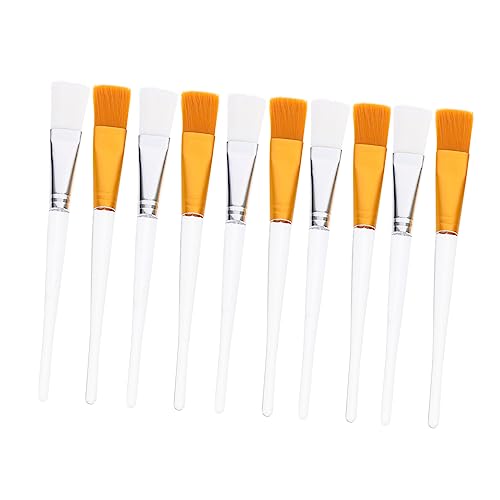 SHERCHPRY 10pcs Skin Treatment Facial Mask Brush Transparent Handle Bristles for Gel and Masks Makeup Application and Smoothing Tools