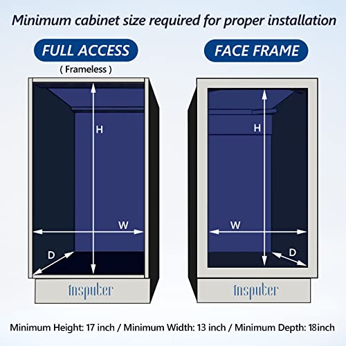 Insputer Pull Out Trash Can Under Cabinet, Requires 13" W X 18" D Cabinet, Under Sink Trash Can Kit, Slide Out Garbage for Kitchen(Not Included Can)