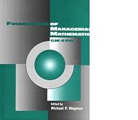 Foundations of Managerial Mathematics GM 400 0536598398 Book Cover