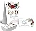 Burgundy and Navy Floral Date Night Game Sign and Cards Great For Bridal Showers and Weddings, Floral