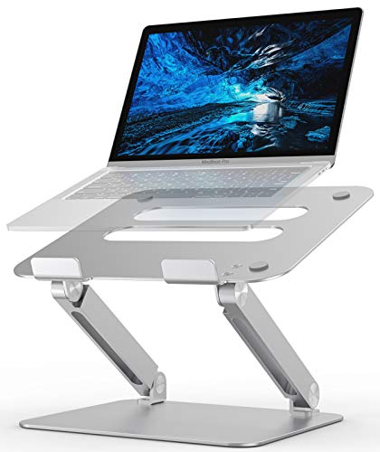 Laptop-Ständer, Cshidworld Laptop-Halterung, Notebook-Ständer mit Lüftungsschlitz, verstellbarer Aluminium-Ständer für Laptop bis zu 43,2 cm (17