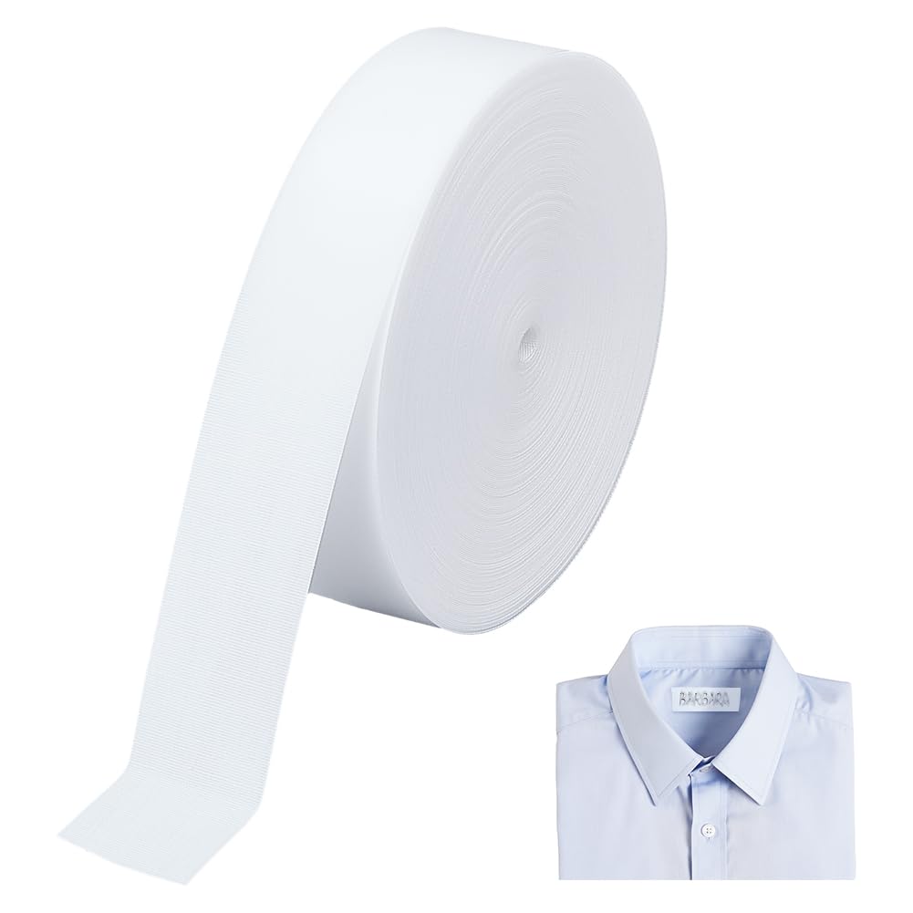 BENECREAT 20m/65.6FT Iron on Fabric Labels for Clothes Marking, 20mm Writable Name Tags Blank Cotton Ribbon for Home, School & Laundry Use, Crafts Decoration