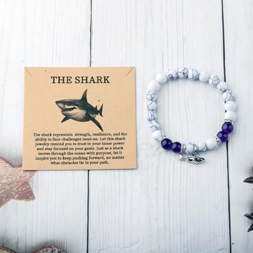 Shark Charm Bracelet Jewelry Themed Gifts Shark Lover Gift Friendship Present Ocean Animals Shark Lover Merch2