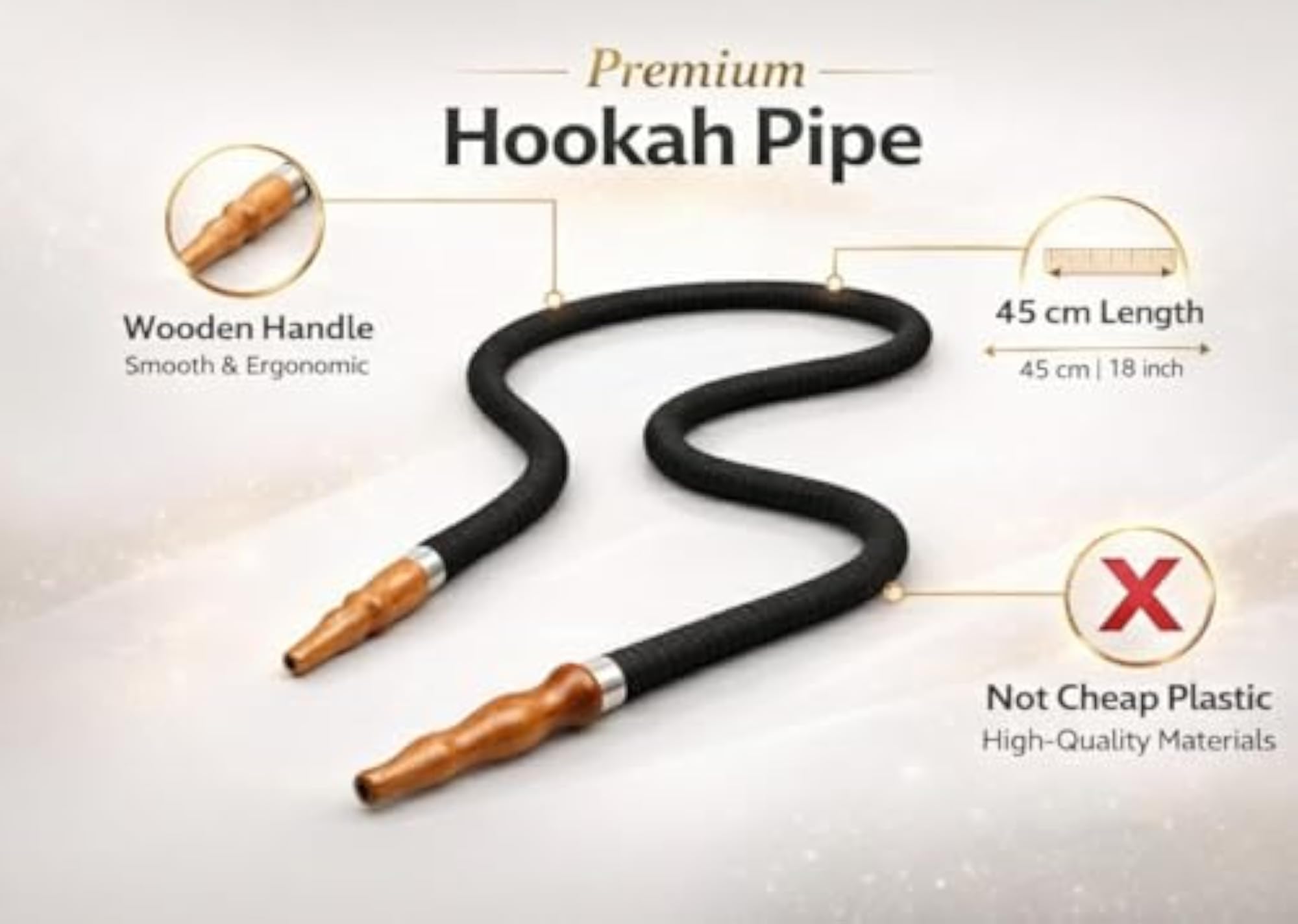Flexible Hookah House Pipe, Strong & Lightweight