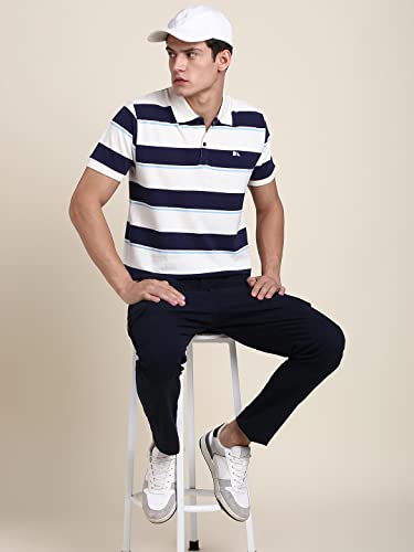 Image of Dennis Lingo Men's Slim Fit Navy Polo T-Shirt