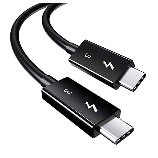 USB C Compatible Thunderbolt 3 Cable 40Gpbs/100W/5A,CABLETIME USB C Cable Compatible with New MacBook Pro, ThinkPad Yoga, Alienware 17 and More (1.6FT/0.5M)