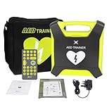 AED Trainer, Rechargeable Defibrillator Trainer with Remote Control, CPR Training Defibrillator Simulator, 8 Scenarios, 4 Prompts Voice - English, French, Italian, Chinese, XFT-120GA AED Trainer