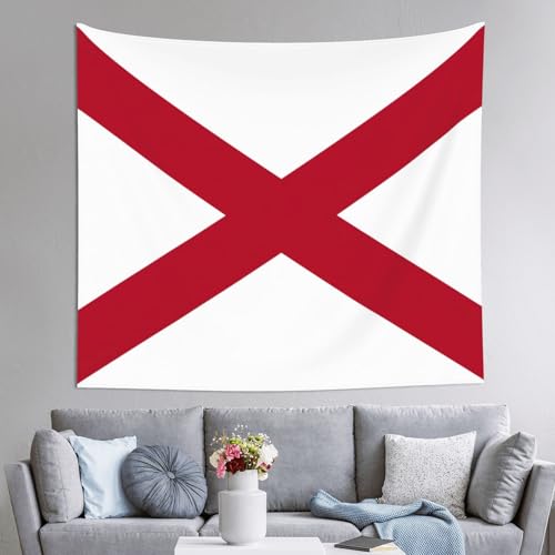 Tenture drapeau Alabama 152x130 cm grand format pour déco murale chambre