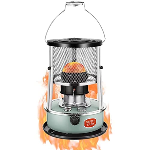 SEVEEZ 9000BTU/H Petroleumofen Petroleum Heizung Heizer, Tragbar Kerosin-Ofen-Brenner, Höhenverstellbar, 360° Rundum-Beheizung, for Innen Außen, Camping (Color : Blue, Size : 4.5L) Cover