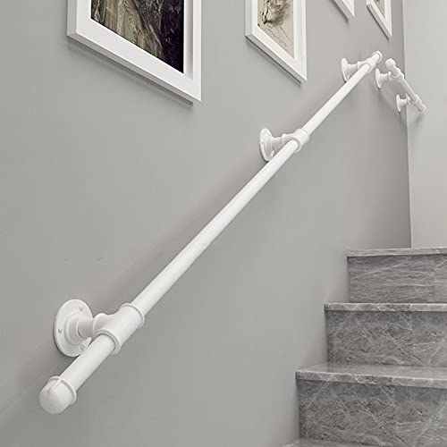 Barra de agarre para escaleras de pared con capacidad de carga de 200 libras para el hogar, pasillo, loft, barra de apoyo para seguridad, 550 cm, tamaño único, 500 cm de longitud