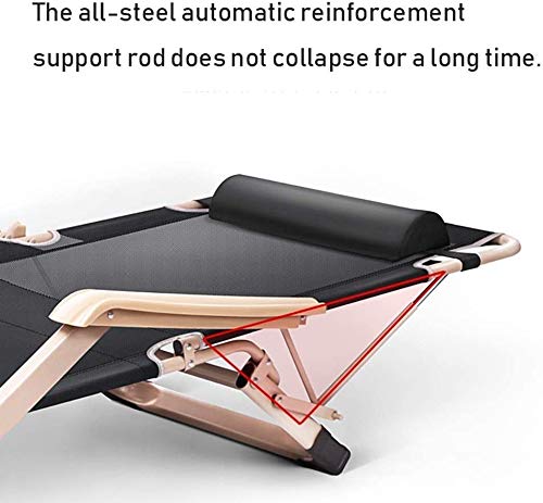 Tumbona reclinable ajustable de jardín con cojín ergonómico de patio 6